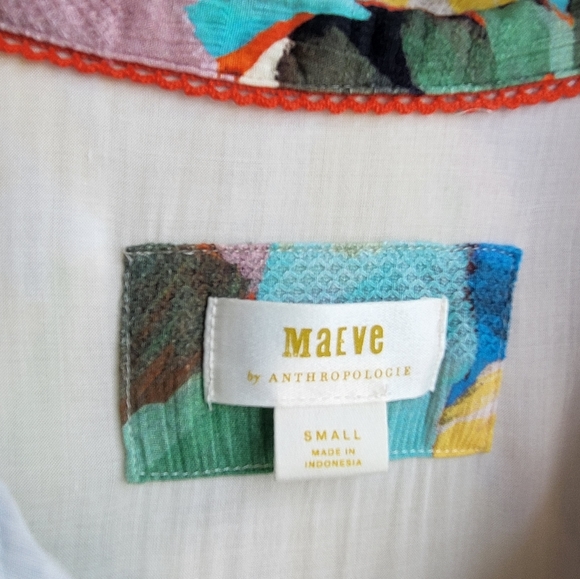 Anthropologie I Maeve Sleeveless Brilliant Floral Tunic Mini Dress Small - Picture 4 of 12